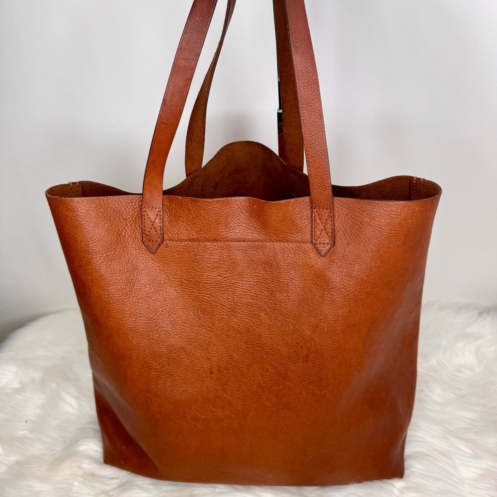 Madewell Transport Large Tote Travel Everyday Bag In English Saddle Leather